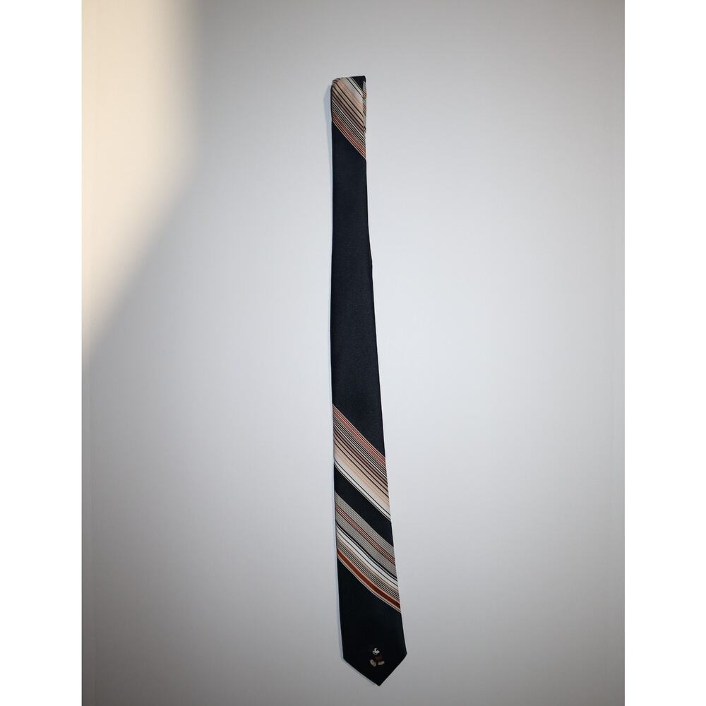 Vintage 1970s Cervantes Tennis Mickey Tie Navy Blue‎ Walt Disney OS